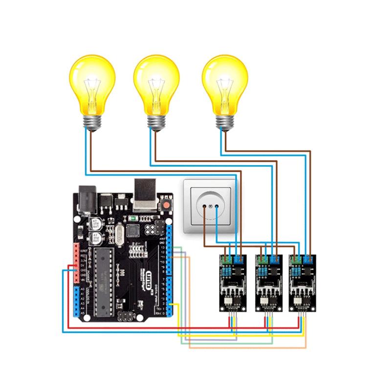 Ac Light Dimmer Module 1 Channel 8A 3.3V/5V Logic Ac 50/60H Light Dimmer Module For Lamps Elements Fans Pumps Air Cleaner