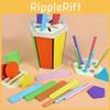 Wooden Color Sorting Cups Educational Toy For Toddlers And Early Learning