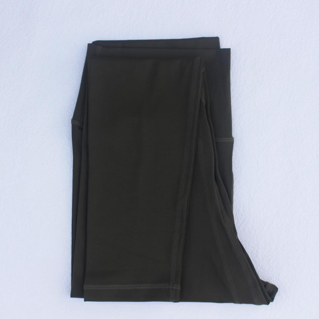 LULU Women's High-Waist Yoga Leggings with Pocket for Long-Leg Look