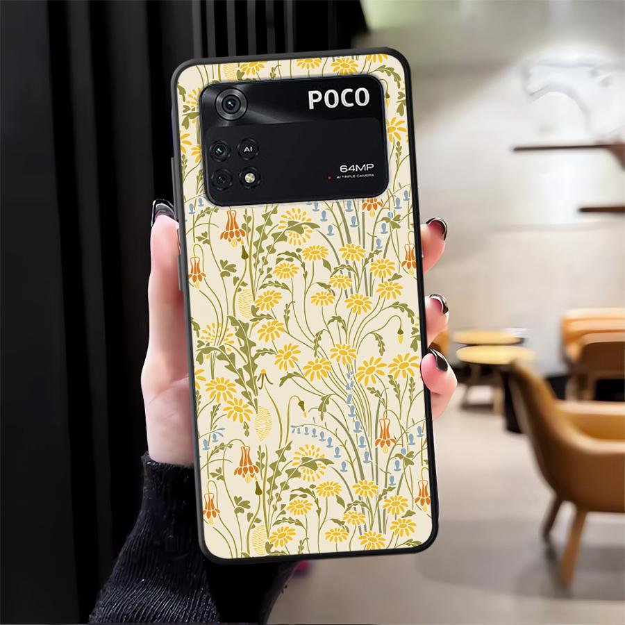 

Чехол с цветами для Xiaomi Poco F8 X3 X4 X5 X7 Pro F3 M5 C75 C71 M3 M4 M7 C61 F1 C50 Funda Чехол для телефона Poco X3 Pro