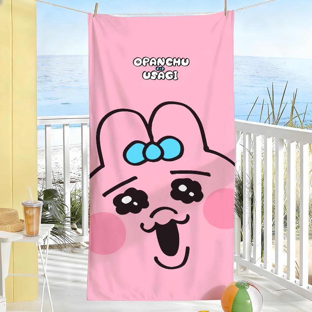 Cute O-Opanchu Fashion U-Usagi Towel Soft Pool Gift For Travel Gym Shower Camping Quick Dry Sports Large Beach Towels