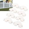 8 szt. Biały Picket Fence Cap Wodoodporny Wiatroodporny Elementy Ogrodzeniowe Dekoracyjny PCV Kieszonkowy Szyna Zaślepka Końcowa dla