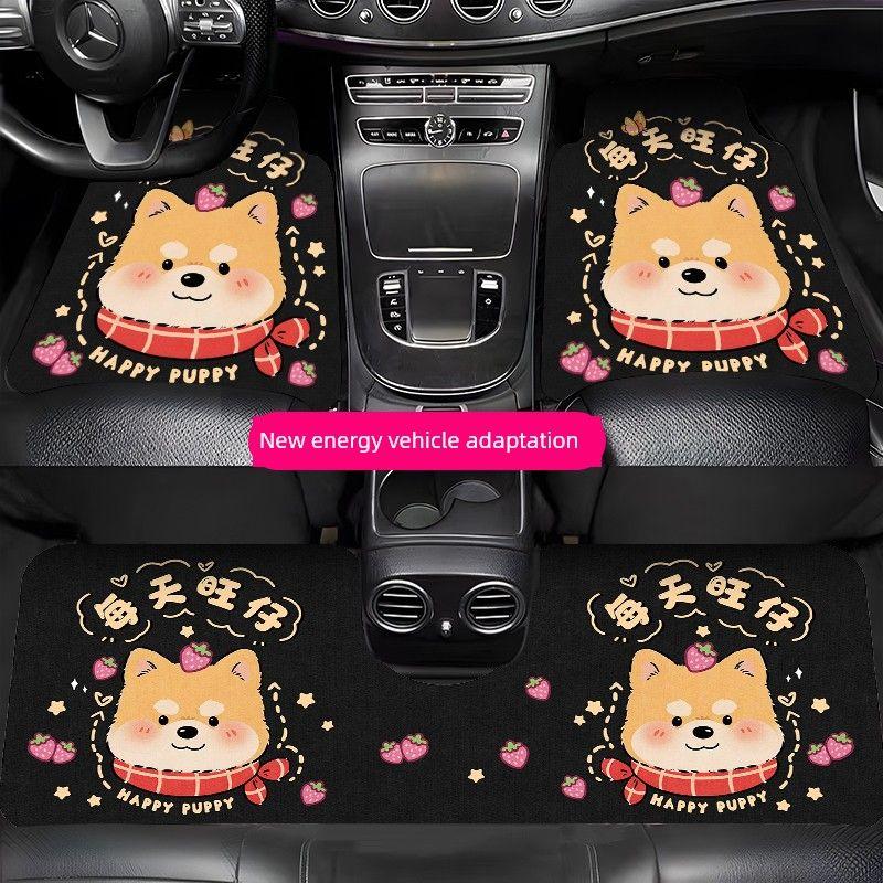 Car Floor Mats for All Seasons, Driver's Seat Carpet-Style Semi-Enclosed Single-Piece Diatomaceous Earth Anti-Slip and Water-Absorbing Car Floor Mat