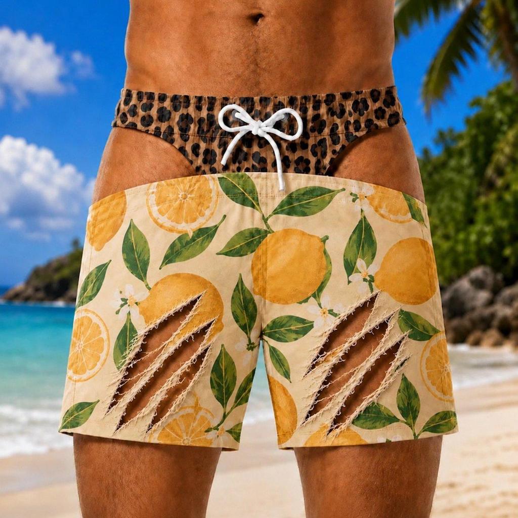 Men's American Flag Quick-Dry Summer & Fall Beach Swim Trunks - Casual Plus Size Shorts