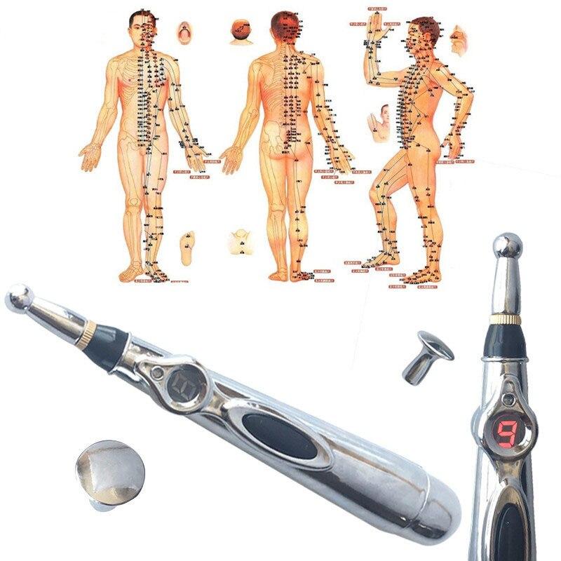 Electronic Acupuncture Pen Electric Meridians Laser Acupuncture Machine Magnet Therapy Instrument Meridian Energy Pen Massager