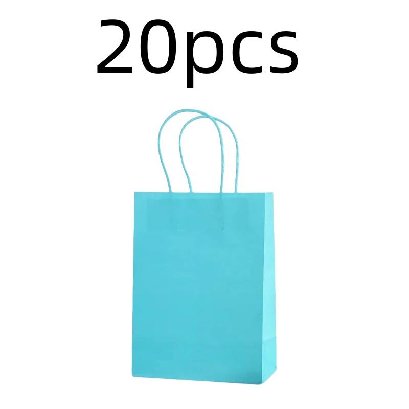 Candy Colorful Shopping Bags 10PCS Kraft Paper Gift Candy Bag Colored Hand-held Paper Bags Wedding Party Decoration Gift