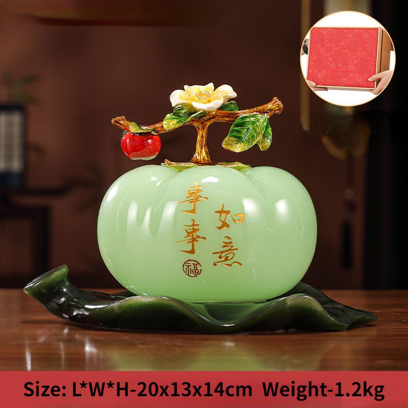 Peace Is Blessing Apples Persimmons Ruyi Decoration Ornaments Living Room Wine Cabinet Entrance Decor Housewarming Opening Gift
