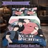 Personalized 3Pcs Bedding SetArctic Monkeys Custom Text Duvet Cover Pillowcase Set Bedroom Gift