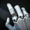 Retro Time Space Black Goku Adjustable Open Ring For Men Punk Gothic Edgy Couple Jewelry Cosplay Accessories Anime Lovers Gift