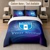 Custom Bedding Set Malmö FF Pattern, Print Name Text 1 Duvet Cover Plus 2 Pillowcases Home Textile