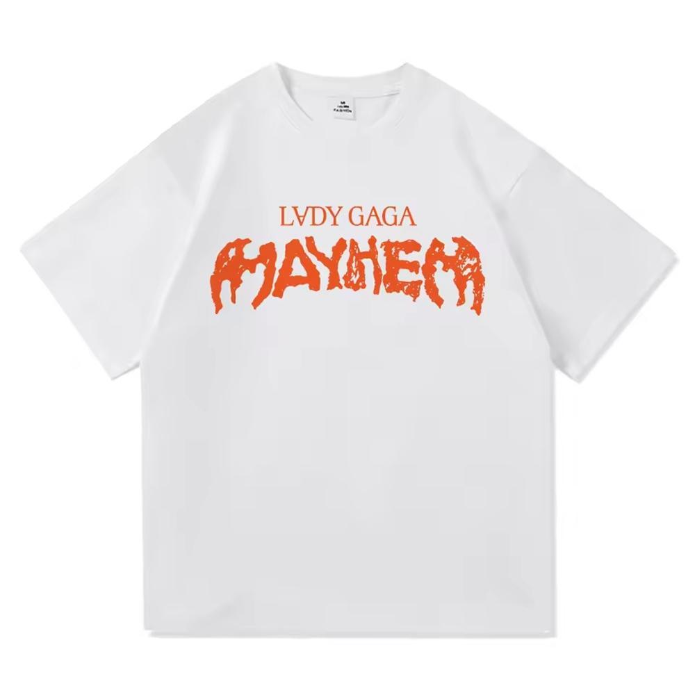 Lady Gaga Mayhem New Album Tee Shirt Homme New in Top Tees Men Clothing short sleeve Round Neck Printing Pullover T-Shirt 50513