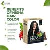 Nisha Natural Henna Powder Hair Colour Natural Black Semi-Permanent Hair Dye For Silky Shiny Hair 60g Pack Of 1