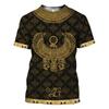 Ancient Egyptian Bird Graphic T Shirt For Men Pharaoh 3D Printed Tees Summer Fashion Short Sleeve Tops Loose O-Neck T-Shirts