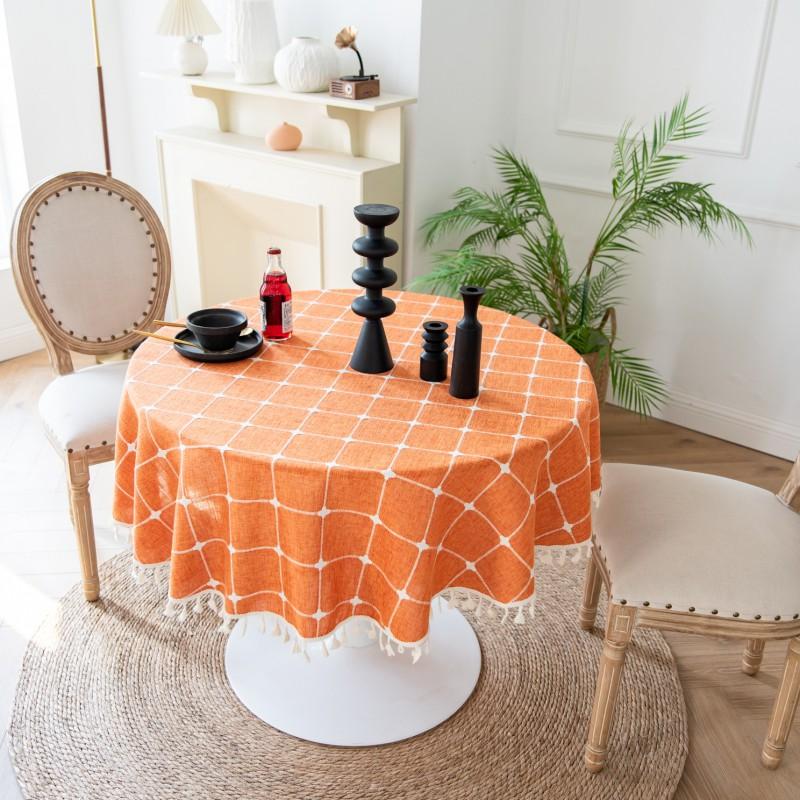 Waterproof Tablecloth With Tassels Christmas Party Decor Home Textile Table Cover Ins Style