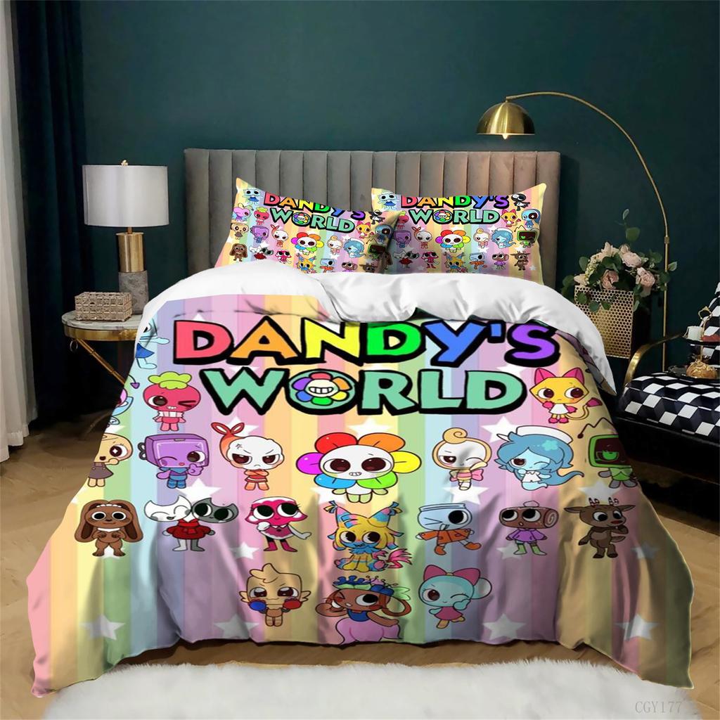 Dan-dy's World Duvet Cover Set 3 Pieces All Season Lightweight Bedding Set Soft Comfortable Quilt Cover with Zipper