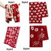 Heart Wedding Red Towel Red Color Absorbent Material Bath Face Towel Soft Texture Cotton Fabric Shower Towel Shower Use