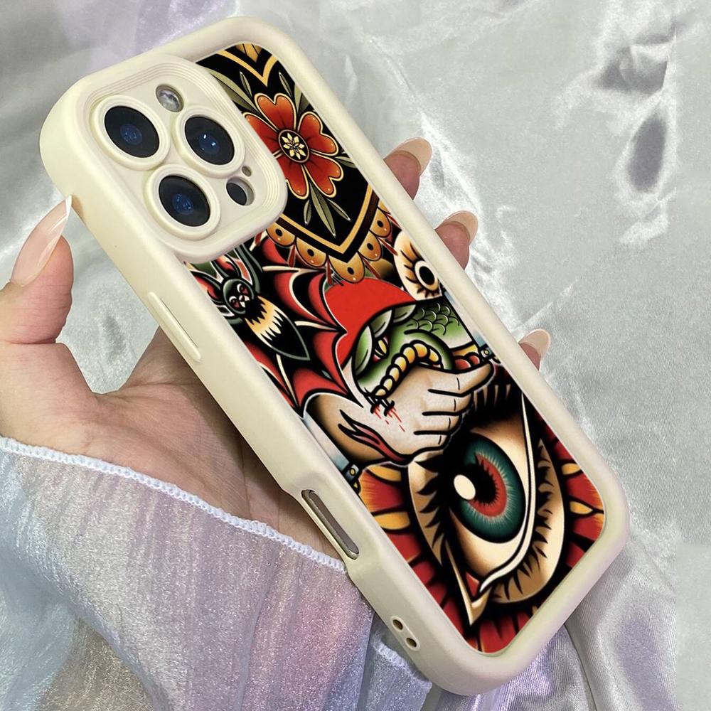 JT269 Graffiti Eyes for iPhone 17 16 15 14 13 Pro Max Samsung S26 S25 Ultra A17 A16 A07 A56 A36 A06 Xiaomi 15T Redmi 15c Note 14 13 12 11 Soft Case