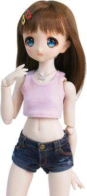 MDD-kompatibel kort tanktopp ärmlös mångsidig enkel lavendel daglig rund hals ledig 40 cm docka BJD-dockkläder [Petite Marie] 1/3