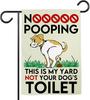 TODOLIA (12"x18") Kein Hundekot in meinem Garten, er ist nicht die Toilette Ihres Hundes, Garten ag Doppelseitig, Räumen Sie nach Ihrem Hund auf