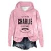 Women's Hooded Long Sleeve Printed Flannel Top Hooded Sweatshirt