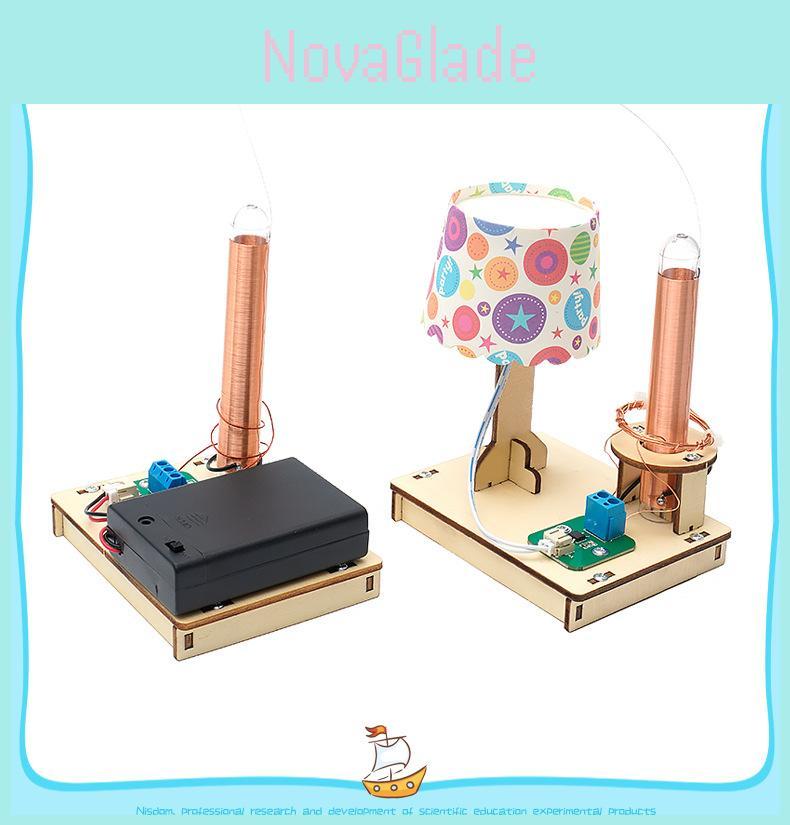 Wireless Power Transmission Diy Science Experiment Kit Customizable Wood Material