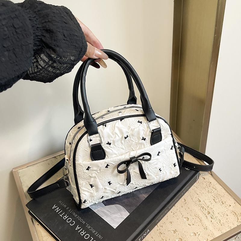 

Premium printed bow shell bag women s new commuter pillow bag retro women s bag