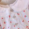 Girls Summer Lightweight Floral Dress with Peter Pan Collar Princess