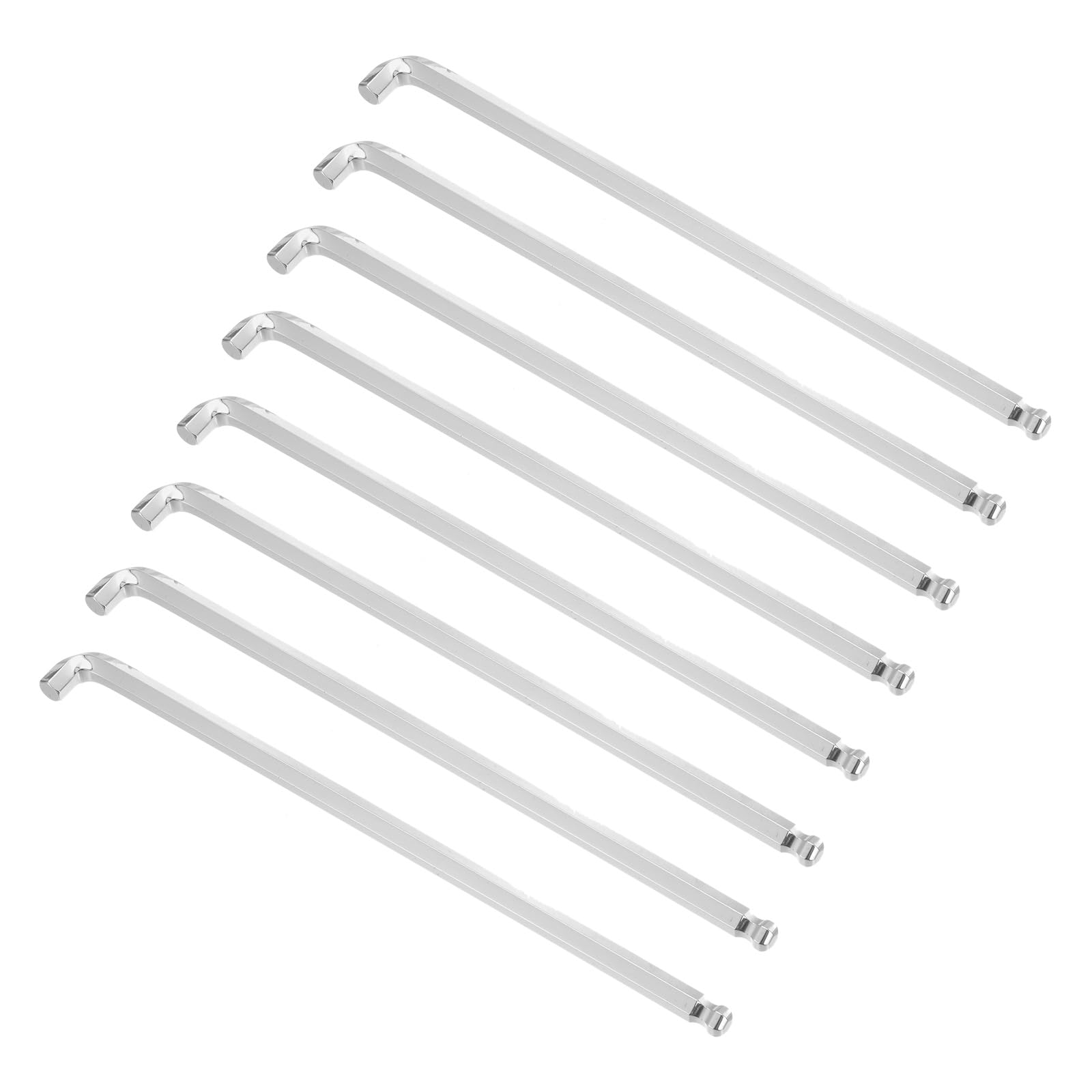 

uxcell 8mm Ball End Hex Metric Long Arm S2 Steel Spanner for Bicycle and Furniture Repair 8-Pack Wrench, L-Shaped