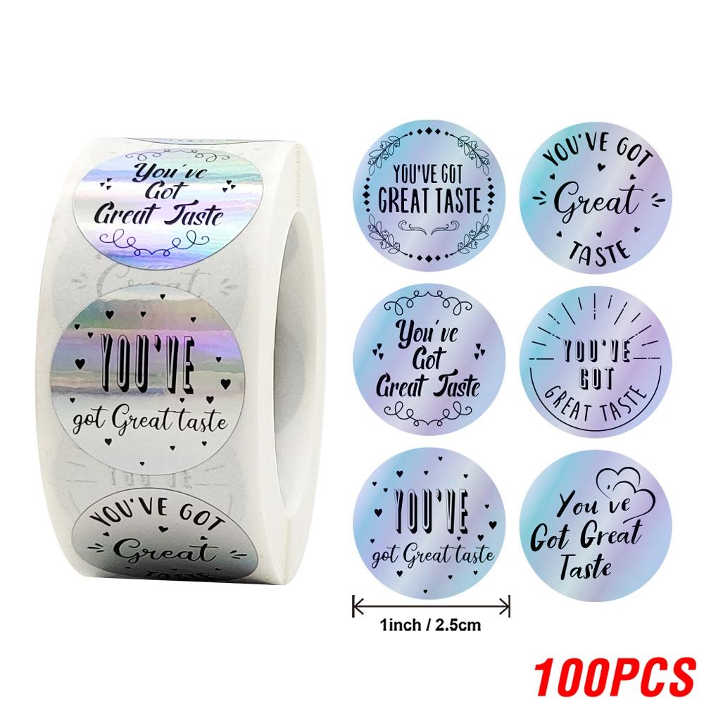

100-500pcs Thank You for supporting my small business Sticker Holographic Laser Stationery Seal Labels Sticker Wrapping Supplies