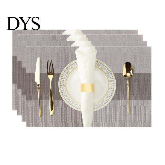 Eco-friendly Placemats PVC Heat Resistant Table Mats for Dining Durable Simple Waterproof Washable Kitchen Tableware Tabletop Protection