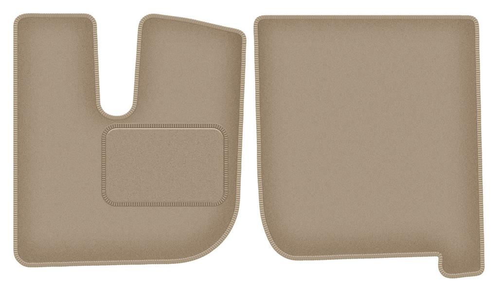 Béžové přední rohože pro: Nákladní automobil Iveco Stralis (2003-2019)