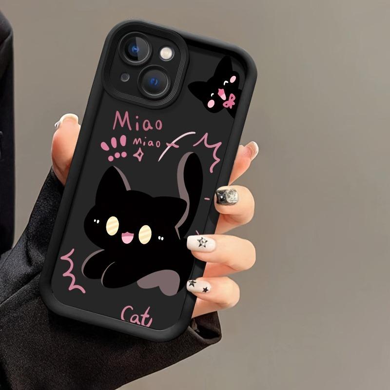 Fashionable and Cute Cat Print Durable Anti-Drop Phone Case, Suitable for iPhone 17, 16, 15, Plus, Pro, Max Series Phones - Ideal for Gifting