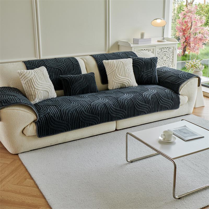 

Подушка на диван из жаккардового хлопка и вельвета Шу, зимний утолщенный чехол, мягкая и удобная, современный простой чехол от ветра, подушка для кошки, плюшевый чехол для дивана, чехол 70x70cm