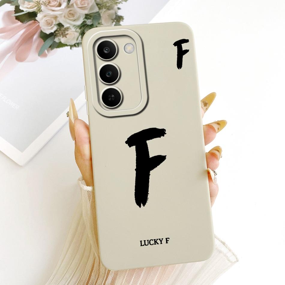 For Realme C83 Lucky Initial Letter Phone Case For Realme C83 C 83 5G Soft Silicone Cases Bumpers