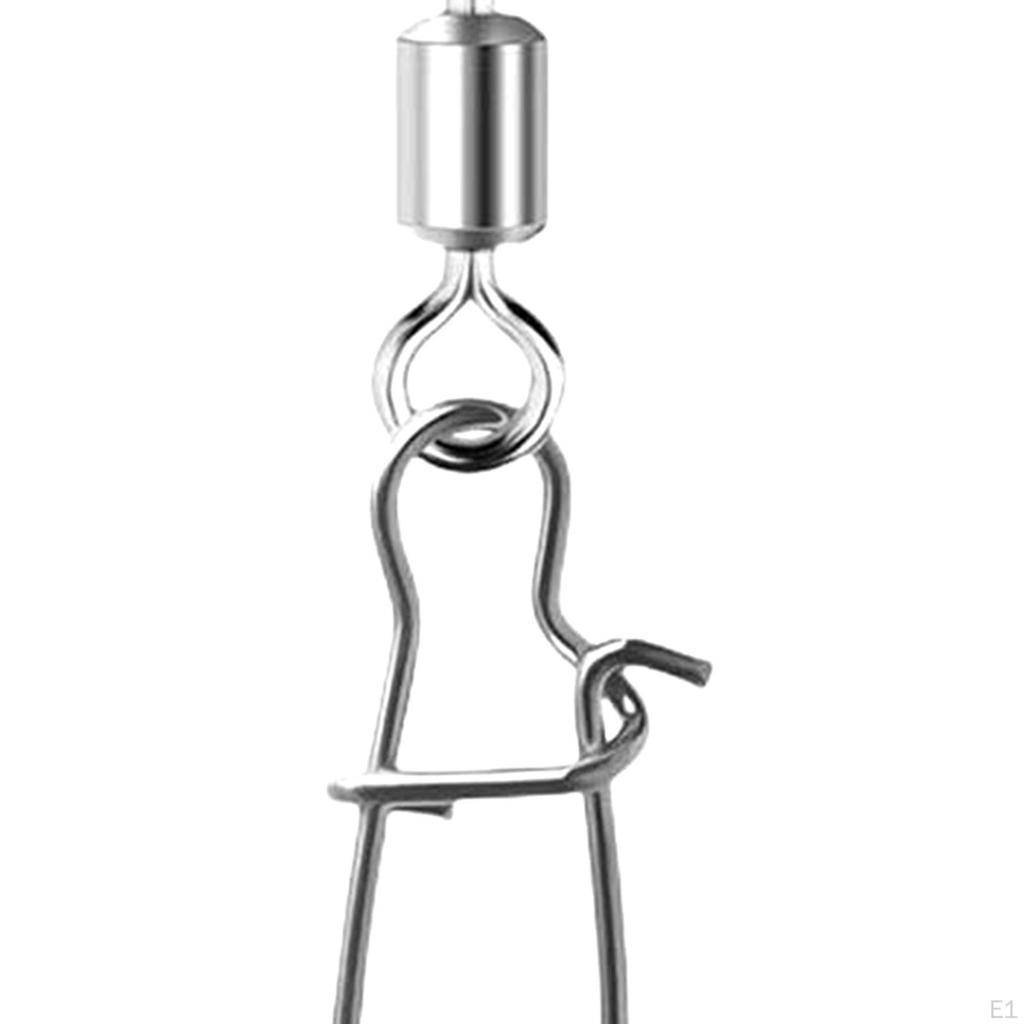 50 Pieces Fishing Swivel Clips Barrel Connector Swivels