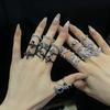 Light Luxury Pink Bow Open Ring Series Cold Wind Advanced Index Finger Ring Niche Design Ring