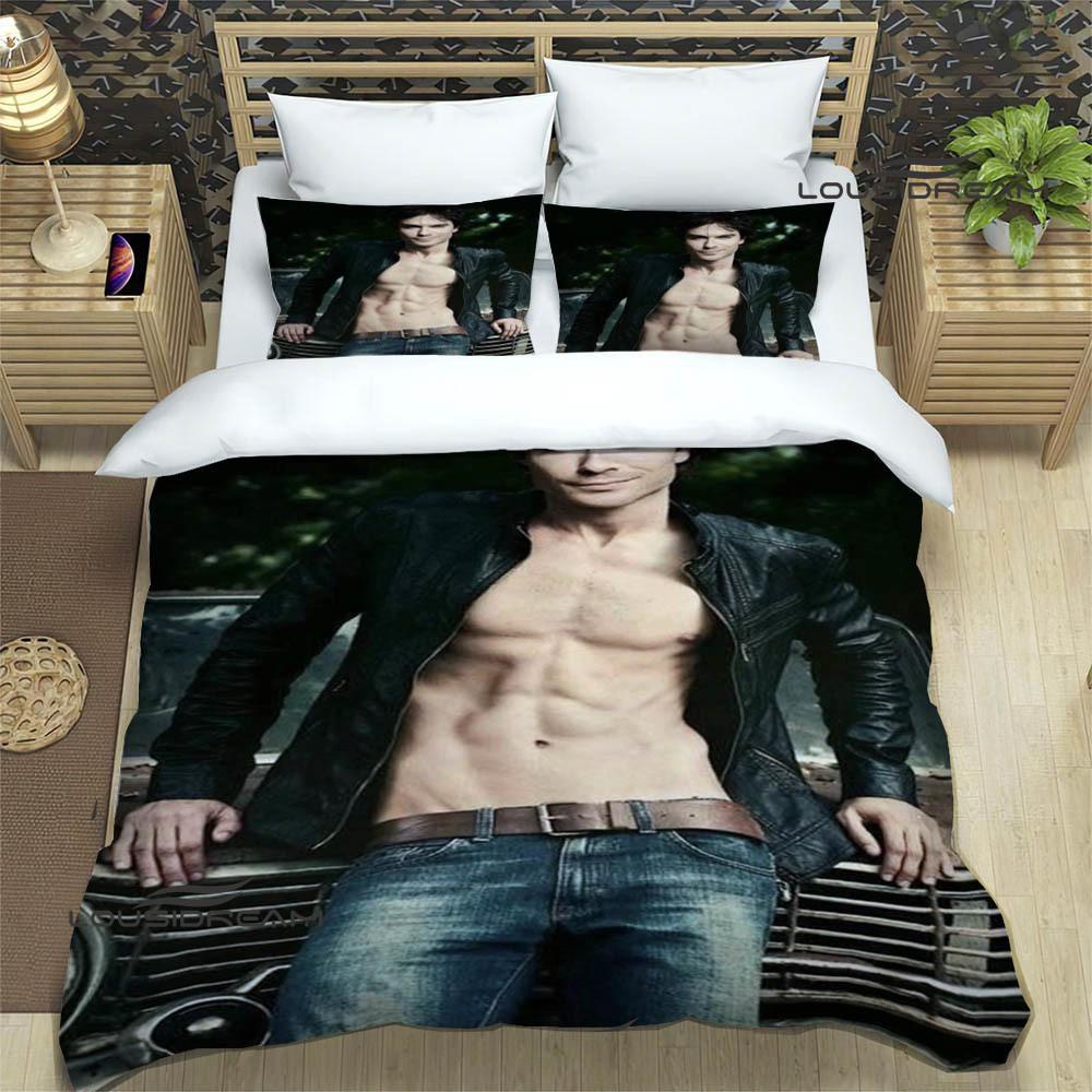3D Damon Salvatore Printed Bedding Sets Exquisite Bed Supplies Set Duvet Cover Comforter Set Bedding Set Luxury Birthday Gift