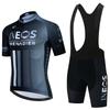 Combinaison de cyclisme d'été à manches courtes absorbant la transpiration pour homme INEOS Vélos de route VTT Respirant