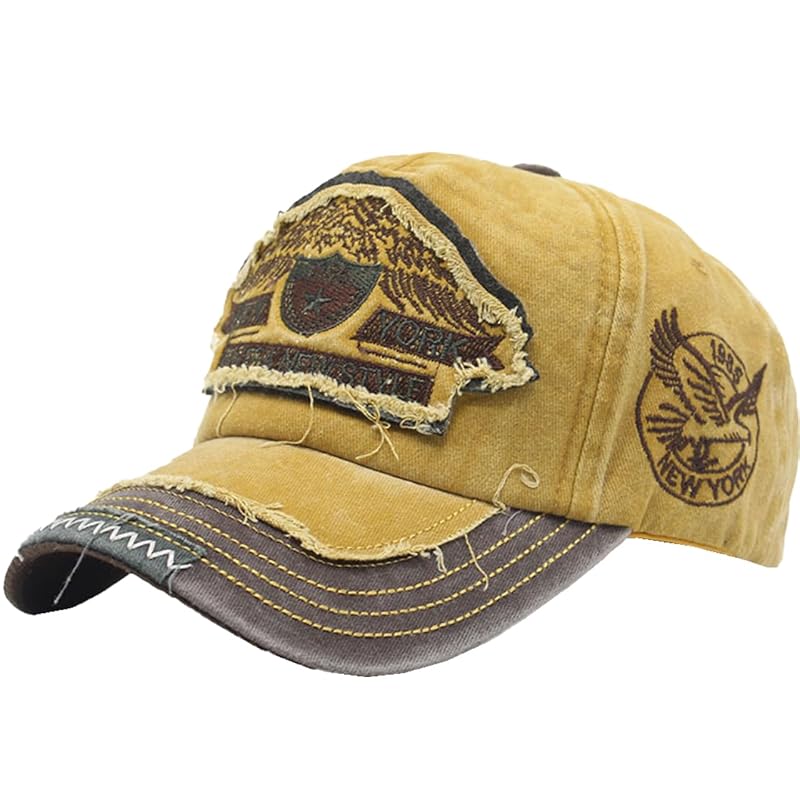 

[White Fang] hat cap American casual saliva cool vintage outdoor men s ladies CZ188 (yellow)