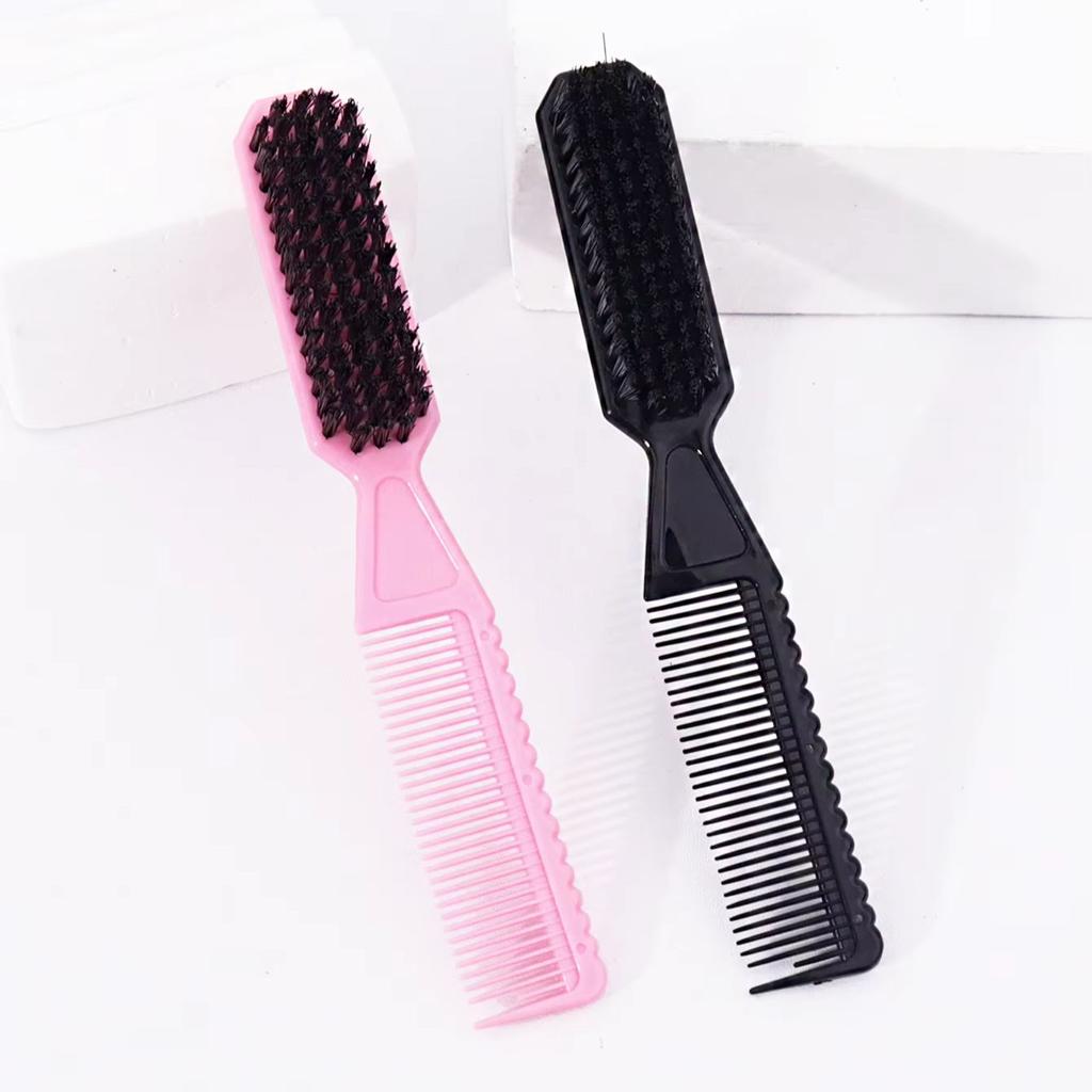2pcs dual head cleaning brush for hair cutting, cleaning and styling, integrated styling tool,Special for real hair wigs