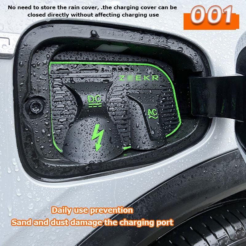 Per ZEEKR 001 2024 Copertura Antipioggia per Ricarica Auto Pistola di Ricarica Elettrica da Esterno Copertura Impermeabile per Auto Accessori di Protezione Neve Pioggia