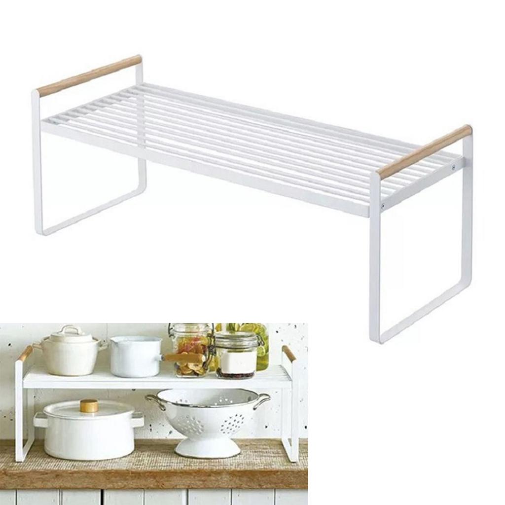 Spice Rack Iron Multifunctional Kitchen Supplies Kitchenware Organizer Countertop Seasoning Holder for Kitchen White