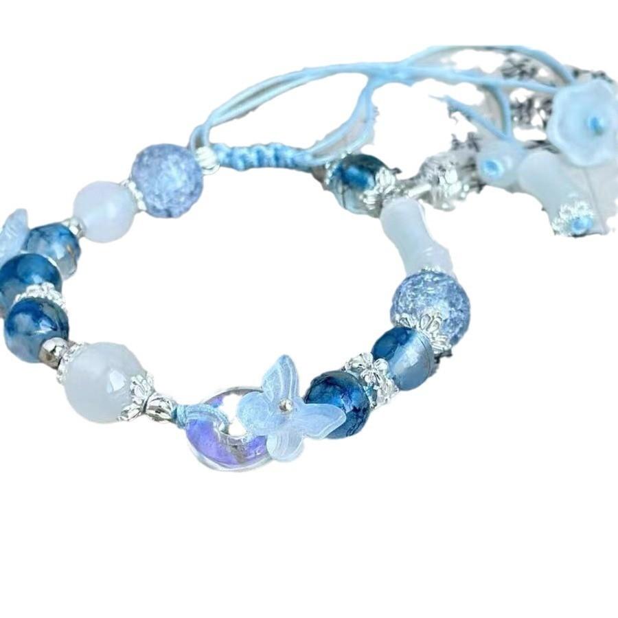 Exquisite Floral Beaded Bracelet For Women 2024 Chinese Style Adjustable
