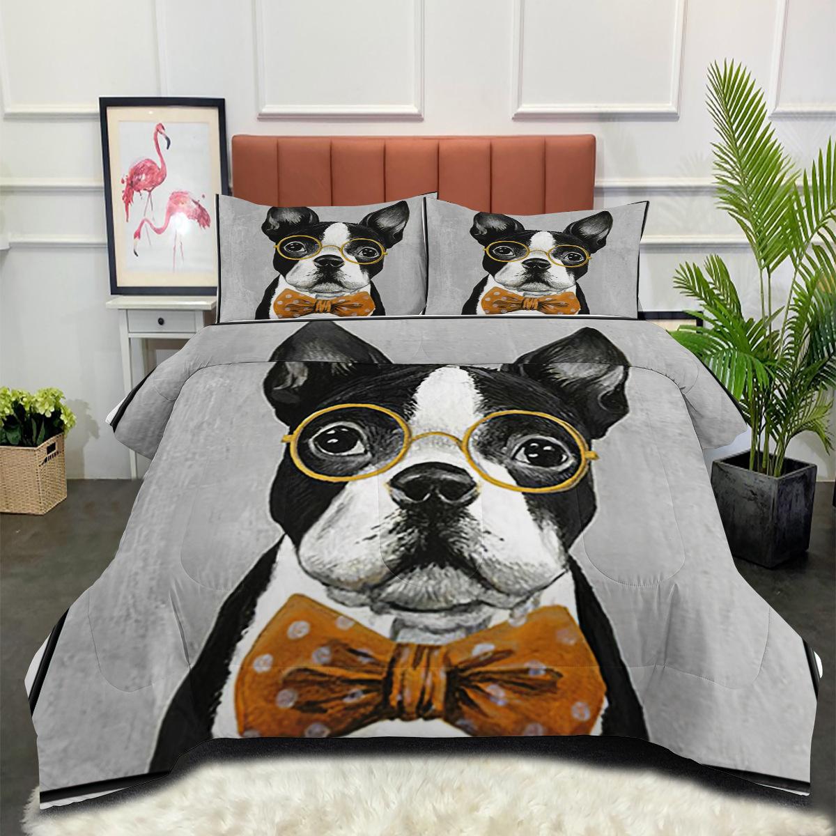 Dog Animal Quilt Stuffed Quilt Fat Quilt Loose Order Urgent Order Labeling Feather Silk Cotton Quilted Quilt 140*200cm