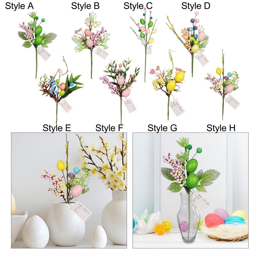 Easter Decoration Egg Tree Branch Decorative Branches Easter Egg Stems for Vase Home Party Easter Celebration Decoration