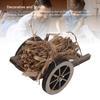 Dollhouse Decoration Wooden Firewood Cart Outdoor Garden Country Miniature Scene Doll House Ornament