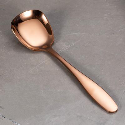 Stainless Steel Coffee Square Head Spoon Long Handle Tea Spoons Hot Drinking Flatware Thickened Dessert Spoons