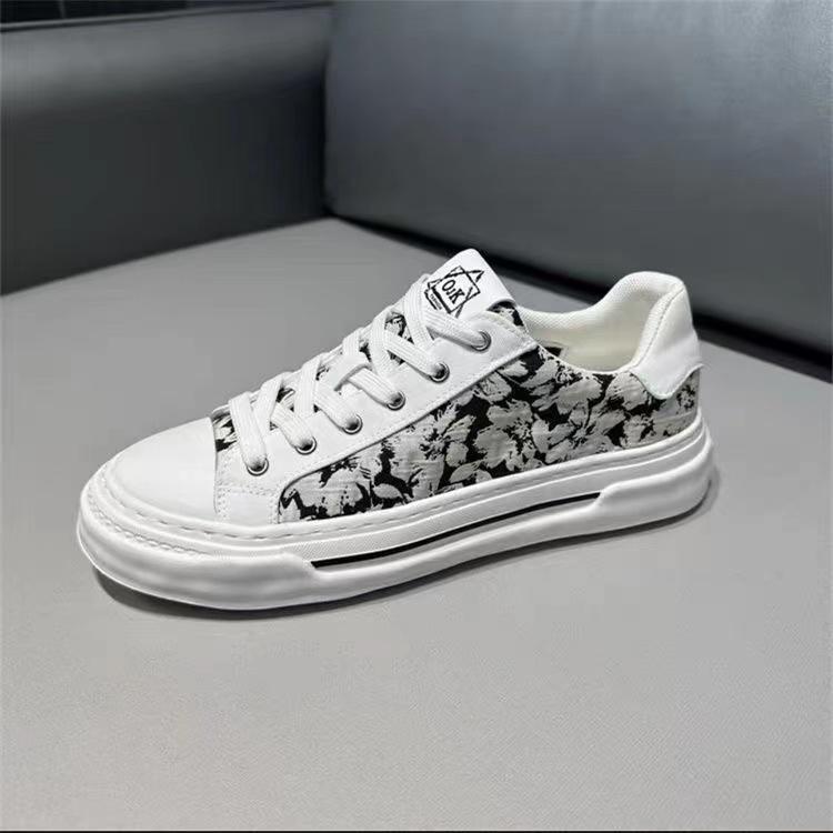 

2025 Мода Четыре Сезона Холщовая Обувь Повседневная Холщовая Обувь Студенческая Мужская Обувь 39 белый