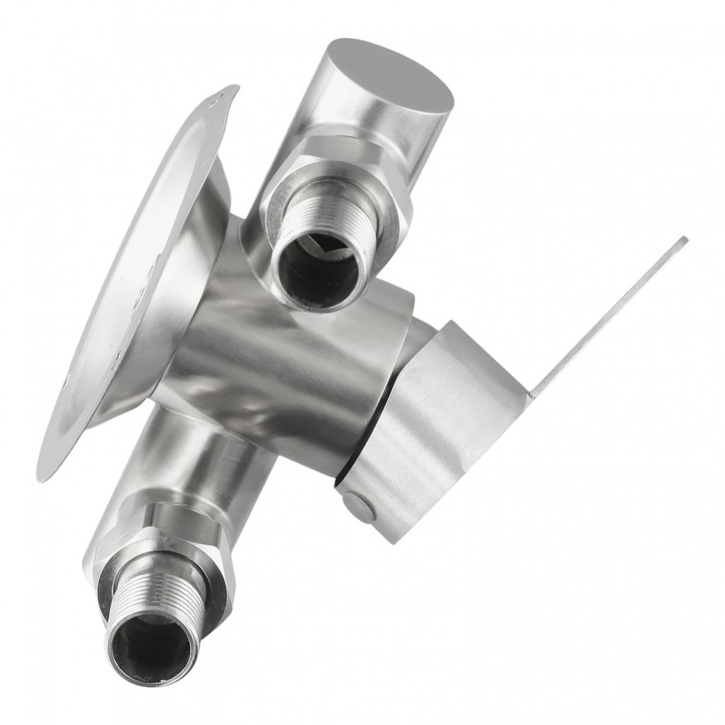 Stainless Steel Shower Hot And Cold Water Mixer Wall Mounted Metal Handle