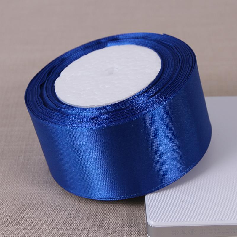 Royal Blue Satin Ribbon 25Yards 6mm-50mm Packing Material DIY Bow Craft Wedding Party Decor Gift Wrapping Scrapbooking Supplies